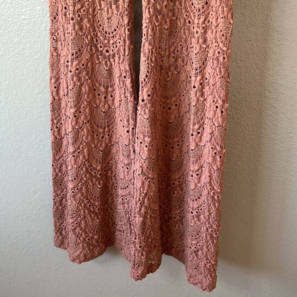 Revolve Nightcap cherry Blossom Lace BellBottom flare country pants - Picture 6 of 7